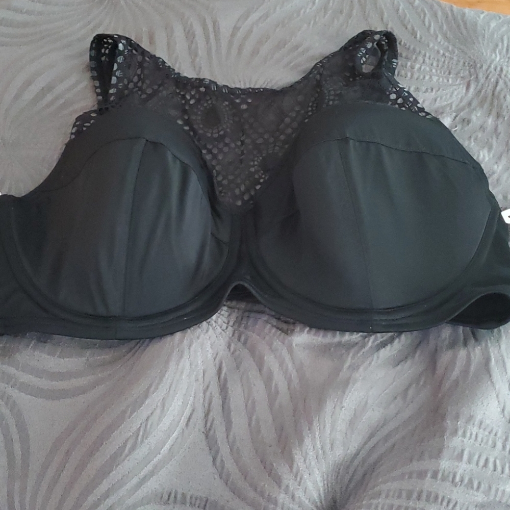 Adore me Black Halter Swim top Size 38G